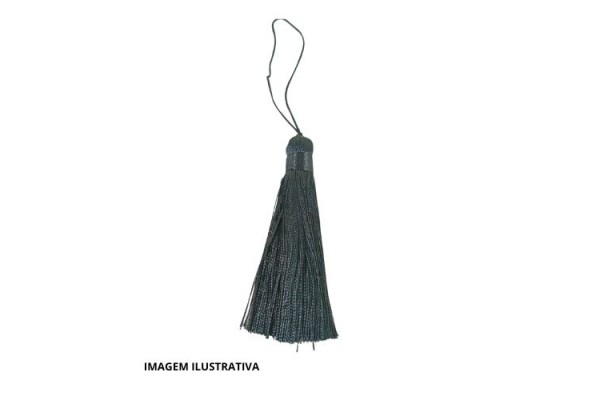 TASSEL 8CM PRETO COM 5 PECAS