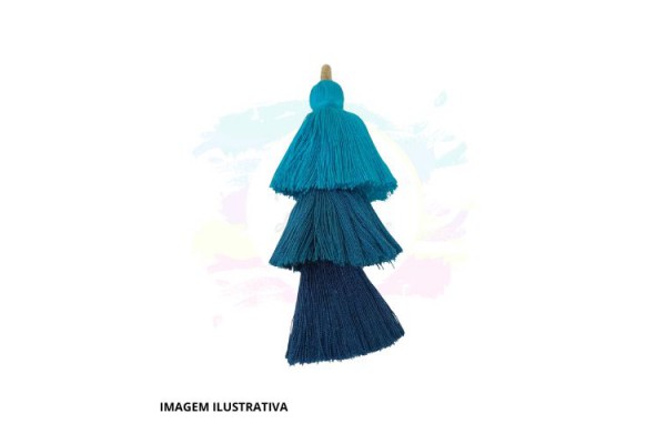 TASSEL TRICOLOR TONS DE AZUL 