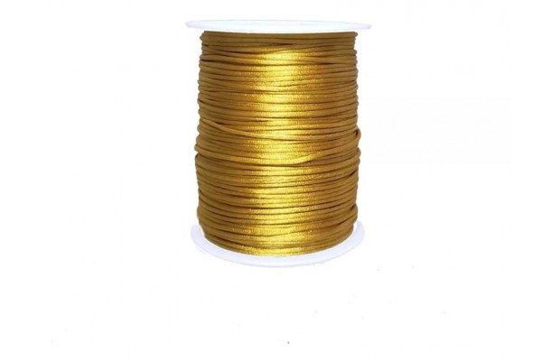 CORDAO RABO DE RATO 1MM DOURADO 50Y