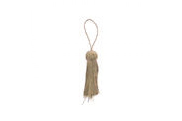 PINGENTE TASSEL TRABALHADO 8CM BEGE