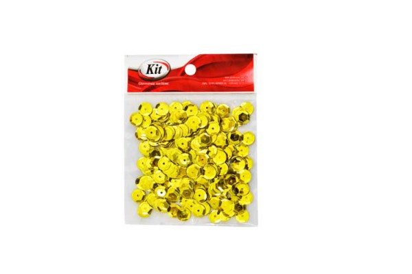 PAETE METALICO SEXT 10MM OURO CLARO