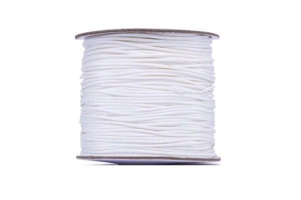 CORDAO ENCERADO ACETINADO 1MM 100MT BRANCO