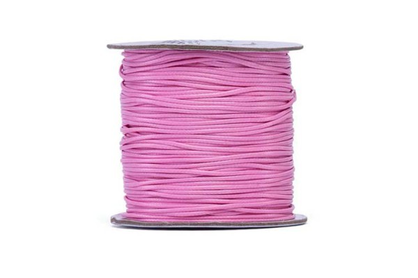 CORDAO ENCERADO ACETINADO 1MM 100MT ROSA