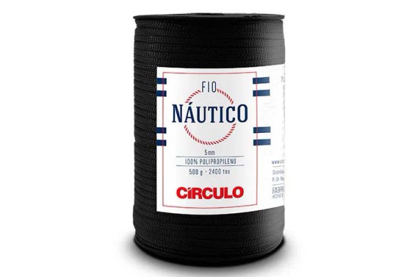 FIO NAUTICO 5MM CIRCULO PRETO