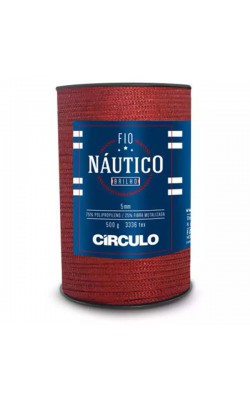 FIO NAUTICO BRILHO CIRCULO 5MM VERMELHO