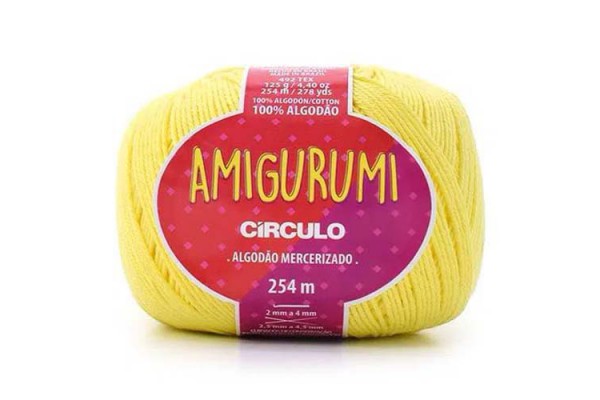 FIO AMIGURUMI CIRCULO 254M AMARELO CANDY