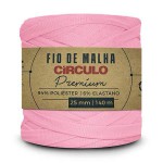 FIO DE MALHA CIRCULO PREMIUM 25MM ROSA ALGODAO