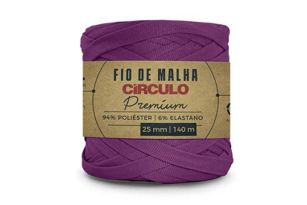 FIO DE MALHA CIRCULO PREMIUM 25MM VINHO QUENTE