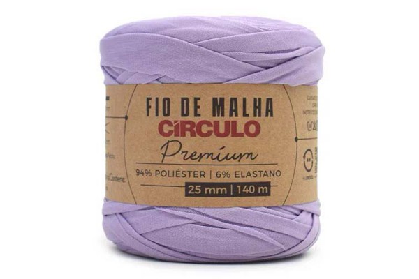 FIO DE MALHA CIRCULO PREMIUM 25MM LILAS SUAVE