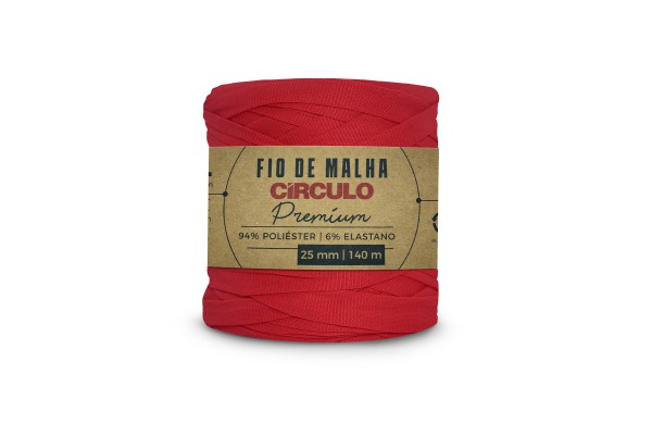 FIO DE MALHA CIRCULO PREMIUM 25MM CARMIM