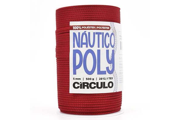 FIO NAUTICO POLY 5MM CIRCULO 500G VERMELHO CIRCULO