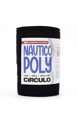 FIO NAUTICO POLY 5MM CIRCULO 500G PRETO