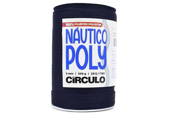 FIO NAUTICO POLY 5MM CIRCULO 500G AZUL MARINHO