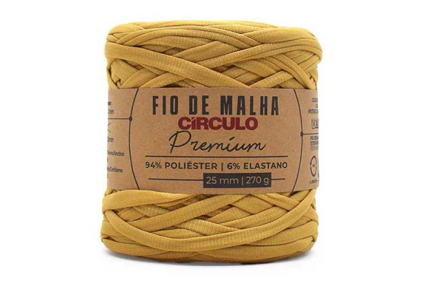 FIO DE MALHA CIRCULO PREMIUM 25MM MARMELO