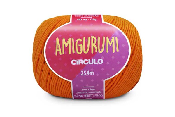 FIO AMIGURUMI CIRCULO 254M TANGERINA