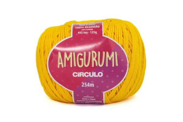 FIO AMIGURUMI CIRCULO 254M CANARIO