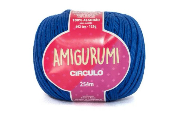 FIO AMIGURUMI CIRCULO 254M AZUL BIC