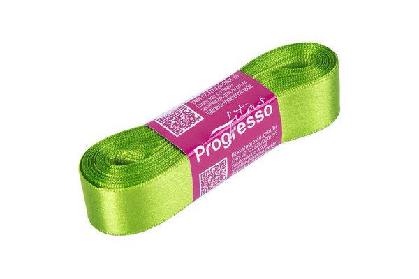 FITA DE CETIM PROGRESSO 22MM COM 10MT VERDE FOLHA