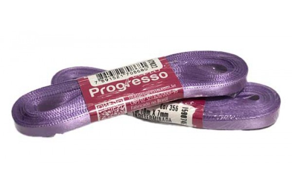 FITA DE CETIM PROGRESSO 7MM COM 10MTS LILAS