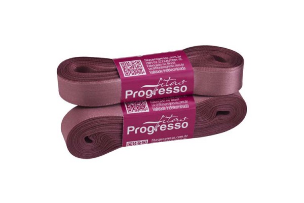 FITA DE CETIM PROGRESSO 15MM COM 10MTS ROSE