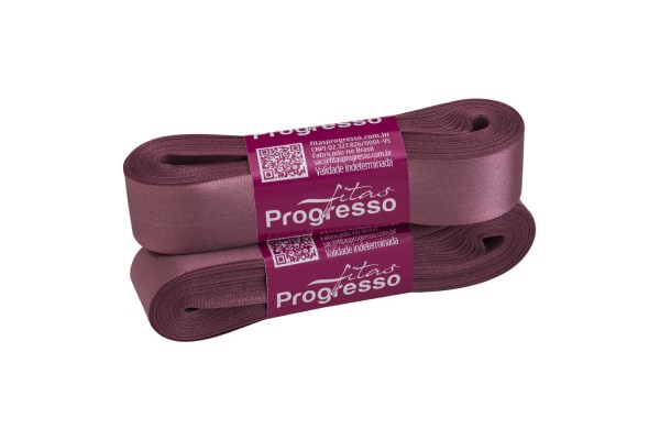 FITA DE CETIM PROGRESSO 22MM COM 10MTS ROSE