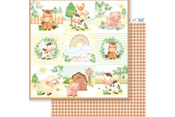 FOLHA PARA SCRAPBOOK LITOARTE FARM