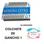 COLCHETE DE GANCHO COM MOLA KORONA COM 24 UNIDADES