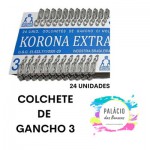 COLCHETE DE GANCHO COM MOLA KORONA COM 24 UNIDADES