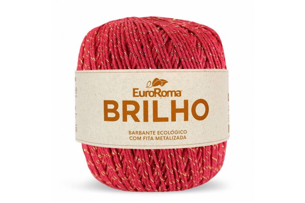 BARBANTE EUROROMA BRILHO OURO 4/6 400G 406M VERMELHO