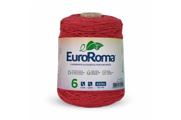 BARBANTE EUROROMA COLORIDO 4/6 600G 610M VERMELHO