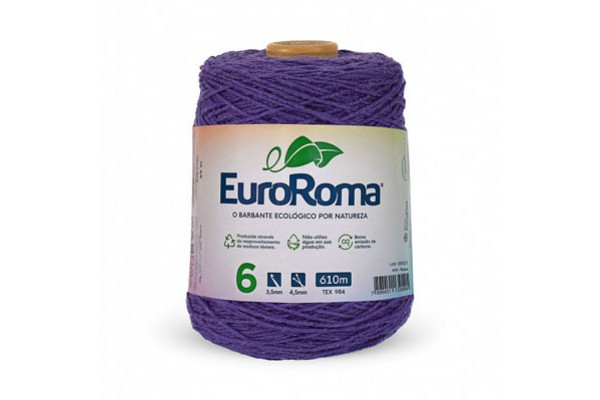 BARBANTE EUROROMA COLORIDO 4/6 600G 610M ROXO