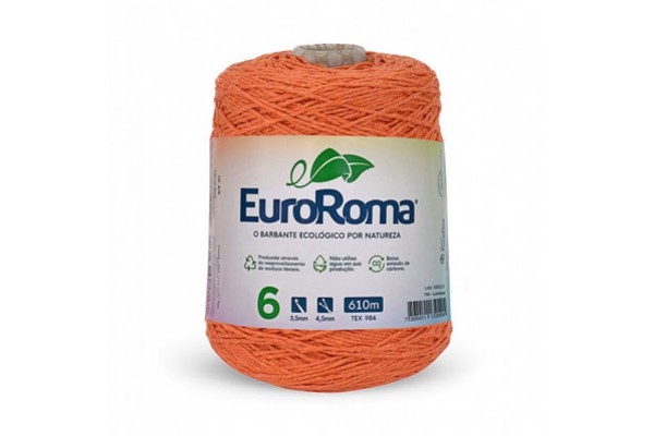 BARBANTE EUROROMA COLORIDO 4/6 600G 610M LARANJA