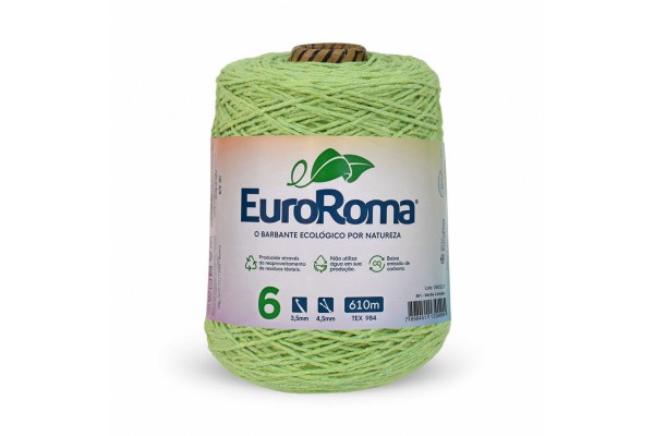 BARBANTE EUROROMA COLORIDO 4/6 600G 610M VERDE LIMAO