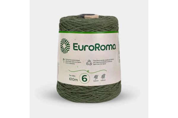 BARBANTE EUROROMA COLORIDO 4/6 600G 610M VERDE MILITAR