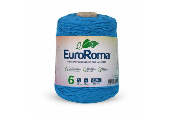 BARBANTE EUROROMA COLORIDO 4/6 600G 610M AZUL PISCINA