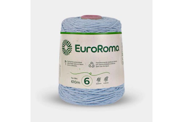 BARBANTE EUROROMA COLORIDO 4/6 600G 610M AZUL BEBE