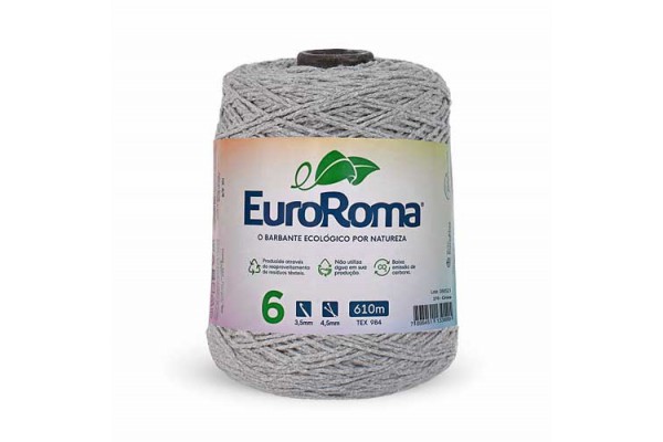 BARBANTE EUROROMA COLORIDO 4/6 600G 610M CINZA