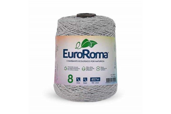 BARBANTE EUROROMA COLORIDO 4/8 600G 457M CINZA