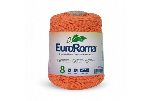 BARBANTE EUROROMA COLORIDO 4/8 600G 457M LARANJA