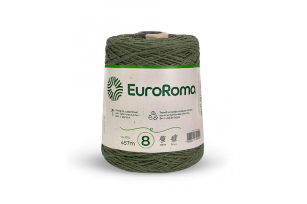 BARBANTE EUROROMA COLORIDO 4/8 600G 457M VERDE MILITAR