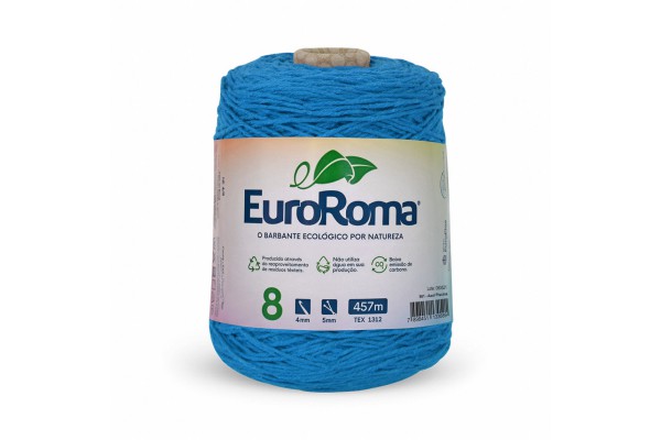 BARBANTE EUROROMA COLORIDO 4/8 600G 457M AZUL PISCINA