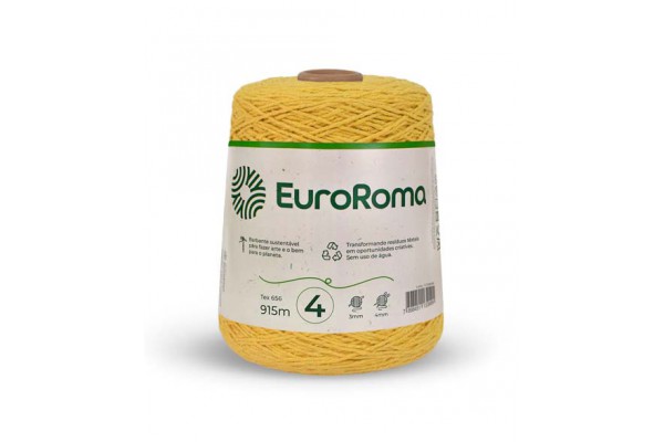 BARBANTE EUROROMA COLORIDO 4/4 600G 915 M AMARELO OURO 