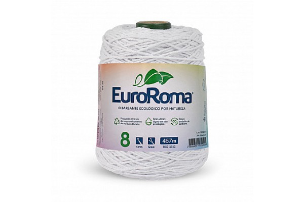 BARBANTE EUROROMA COLORIDO 4/8 600G 457M BRANCO