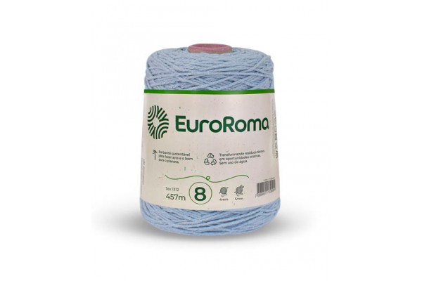 BARBANTE EUROROMA COLORIDO 4/8 600G 457M  AZUL BEBE