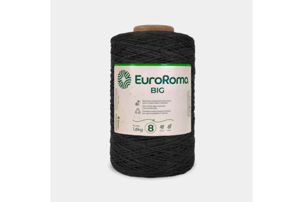 BARBANTE COLORIDO BIG EUROROMA 4/8 1800KG PRETO