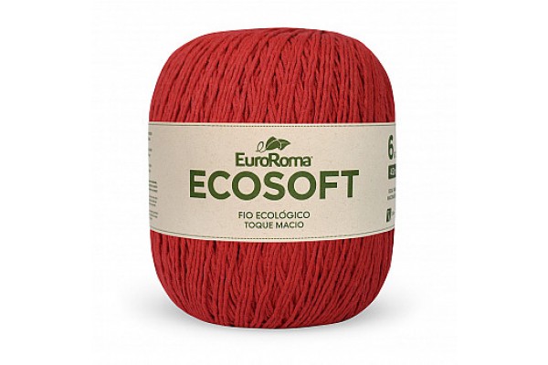 BARBANTE ECOSOFT EUROROMA N6 8/12 452M VERMELHO