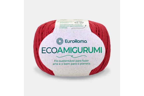 LINHA ECOAMIGURUMI EUROROMA 160G VERMELHO