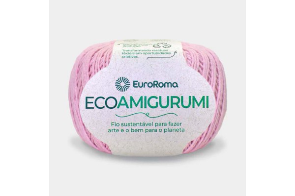 LINHA ECOAMIGURUMI EUROROMA 160G ROSA BEBE