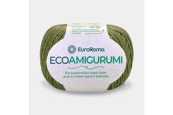 LINHA ECOAMIGURUMI EUROROMA 160G VERDE MILITAR