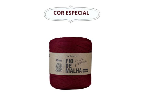 FIO DE MALHA EXTRA PREMIUM FISCHER 25MM ESPECIAL MARSALA